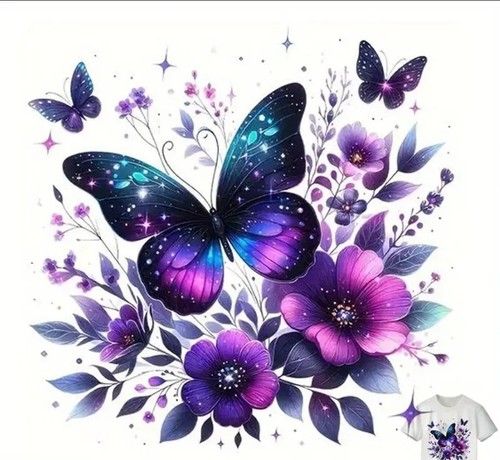Purple butterly dtf heat - dtf, press