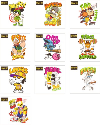Cartoon dtf transfers iron - cartoon,